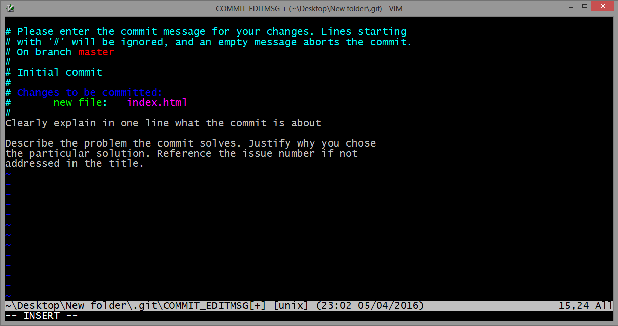 git commit command screenshot 2