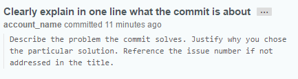 preview of the commit on GitHub